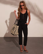 Uptown Summer Linen Blend Jumpsuit