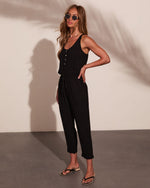 Uptown Summer Linen Blend Jumpsuit