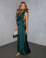 Casadee Satin Cowl Maxi Dress