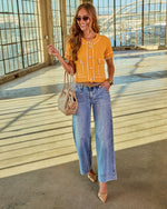 Kelton Stretch High Rise Wide Leg Jeans