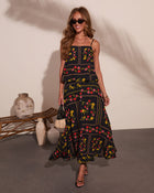 Sunkissed Meadow Floral Print Cropped Cami