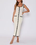 Contour Button Down Knit Midi Dress