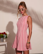 Sunwashed Days Gingham Print Mini Dress