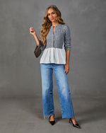Sunday Nights Twofer Cable Knit Peplum Sweater