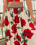 Market Posy Floral Midi Skirt