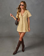 Jemma Cotton Mini Shirt Dress
