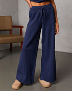 Navy % Drift Together High Rise Wide Leg Pants-2