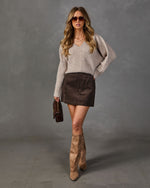 Marcos Ribbed Knit V Neck Sweater