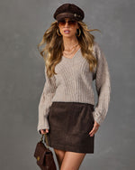 Marcos Ribbed Knit V Neck Sweater