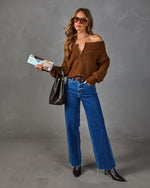 Always Darling Knit Off the Shoulder Sweater
