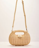 Villa Weekend Woven Straw Crossbody Bag