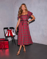 Peppermint Wishes Plaid Maxi Dress