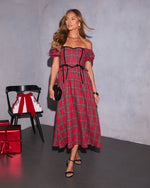 Peppermint Wishes Plaid Maxi Dress