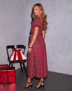 Peppermint Wishes Plaid Maxi Dress