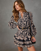 Prairie Petal Floral Mini Dress