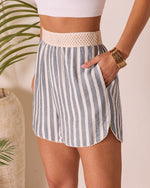 Beachbound Bliss Striped Shorts