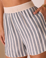 Beachbound Bliss Striped Shorts