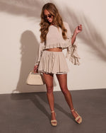Airy Glow Drawstring Mini Skort