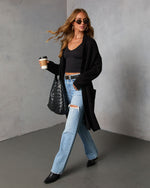 Black % Homebound Knit Duster Cardigan-3