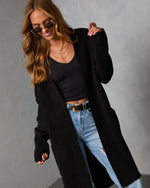 Black % Homebound Knit Duster Cardigan-2