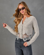 Morning After Knit Lace Trim Cardigan