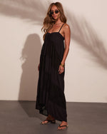 Evening Plans Crochet Panel High Low Maxi Dress