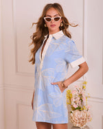 Day Plans Floral Mini Shirt Dress