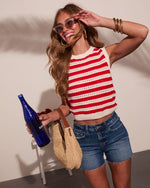 Classic Coast Striped Knit Tank Top
