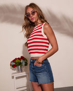 Classic Coast Striped Knit Tank Top