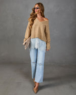 Favorite Girl Knit Lace Hem Twofer Sweater