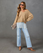 Favorite Girl Knit Lace Hem Twofer Sweater