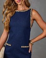 Kendall Denim Stone Embellished Mini Dress