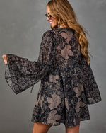 Autumn Rose Floral Mini Dress