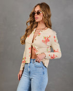 Saddle Rose Knit Floral Cardigan