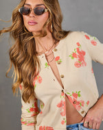 Saddle Rose Knit Floral Cardigan