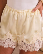 Spirited Cove Satin Lace Trim Shorts