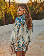 Talaeh Printed Button Up Top