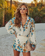 Talaeh Printed Button Up Top