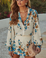 Talaeh Printed Button Up Top