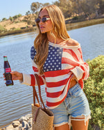 Liberty Muse Knit American Flag Sweater
