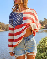 Liberty Muse Knit American Flag Sweater