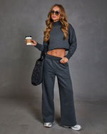 Leisure Theory Cropped Funnel Neck Sweatshirt