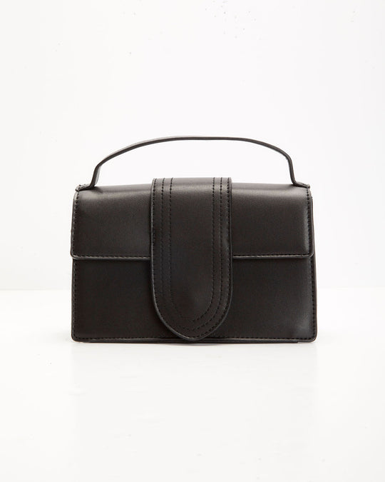 Black % Maura Faux Leather Crossbody Bag-1