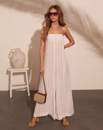 Daily Leisure Relaxed Striped Jumpsuit