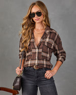 Norina Plaid Button Down Top
