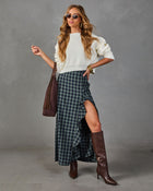 Harvest Social Plaid Maxi Skirt