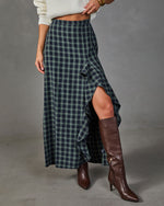 Harvest Social Plaid Maxi Skirt