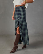 Harvest Social Plaid Maxi Skirt