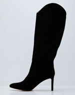 Black % Honeyed Haze Suede Knee High Boots-6