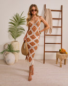 Clay Combo % Beach Ready Crochet Coverup Dress-1